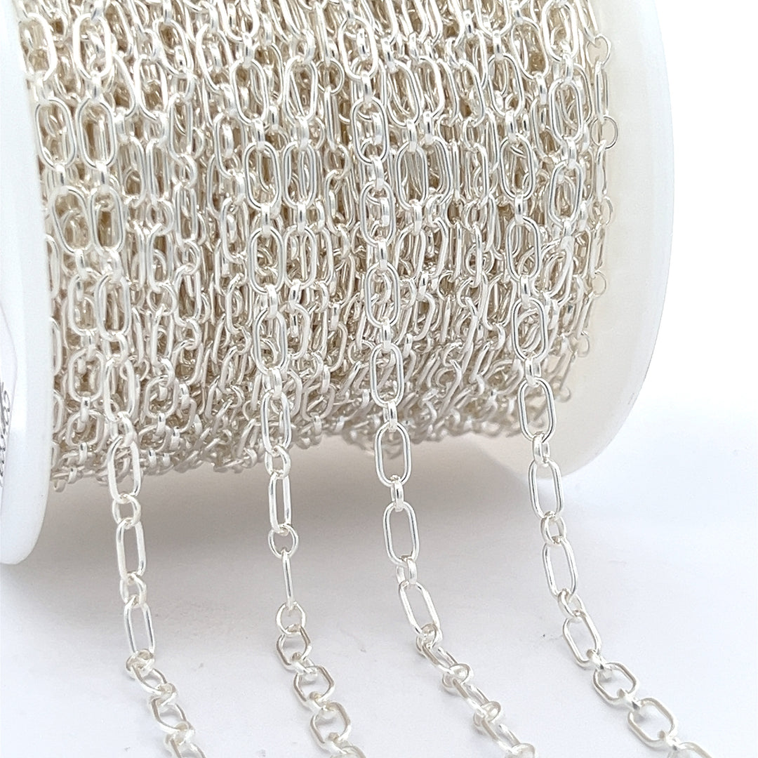 CX48R: 3mm Oval Alternating (1+1) chain by the foot