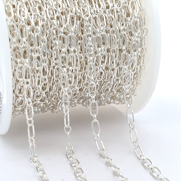 CX48R: 3mm Oval Alternating (1+1) chain by the foot