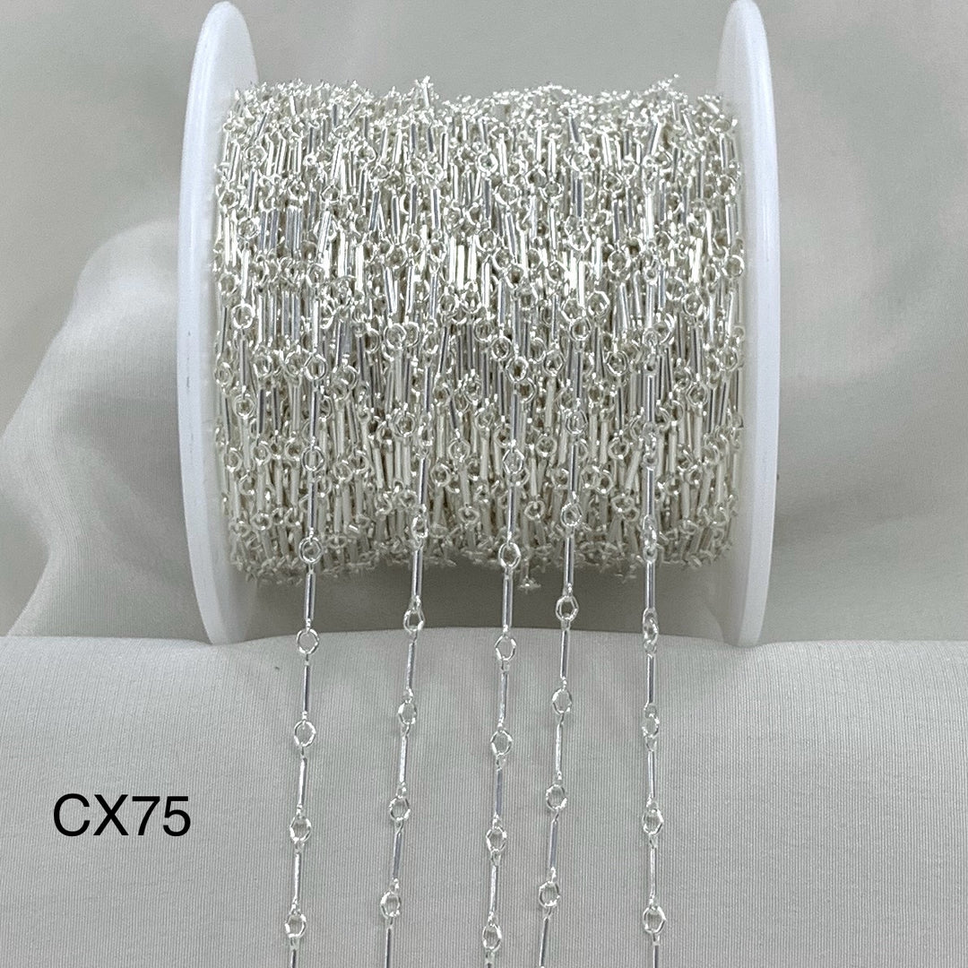CX75: 1mm Straight Bar Chain by the foot