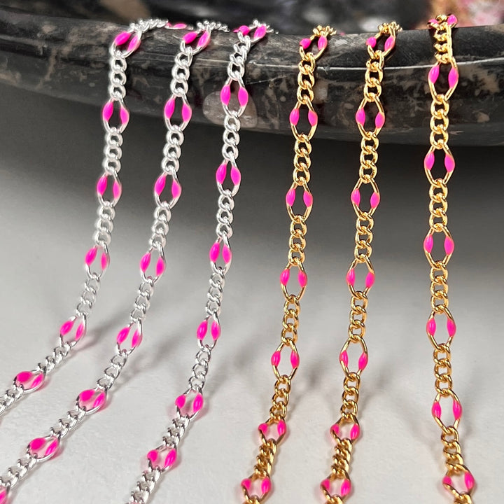 CX80: Enamel Figaro chain by the foot