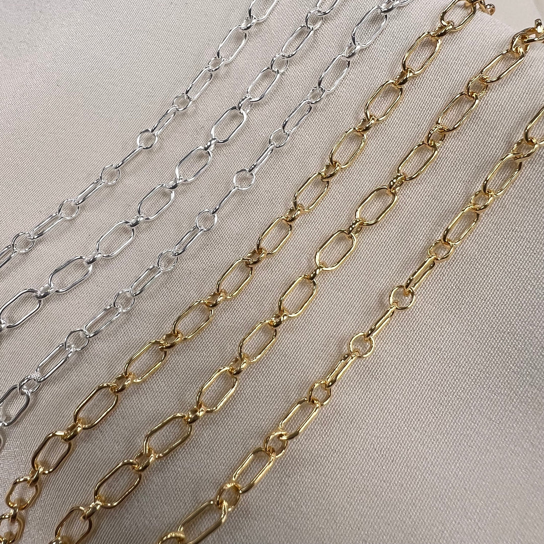 CX48R: 3mm Oval Alternating (1+1) chain by the foot
