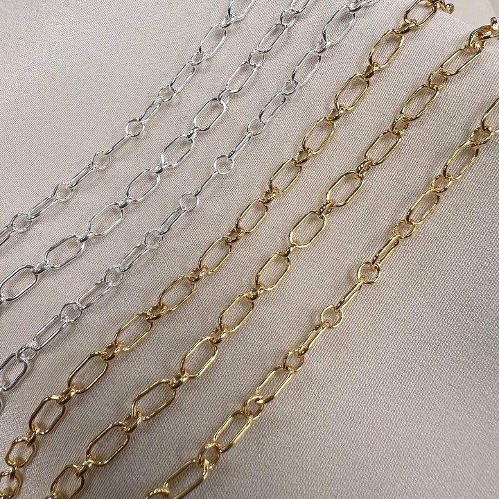 CX48R: 3mm Oval Alternating (1+1) chain by the foot
