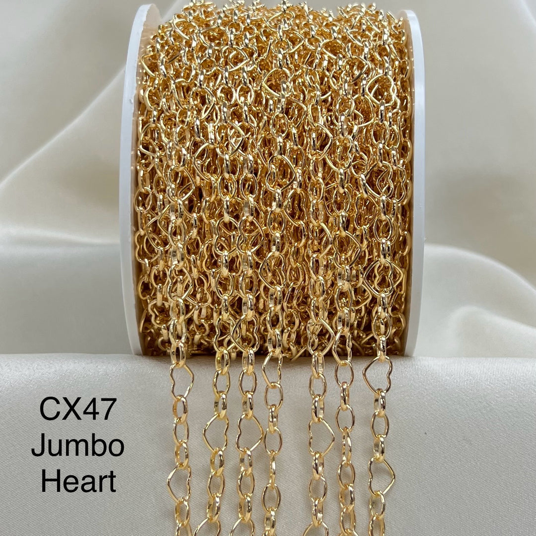 CX47 - Alternating (3+1) Jumbo Shape Chain by the foot