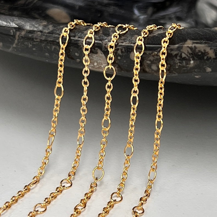 CX133 - Long plus Short (1+5) Cable Link Chain by the foot