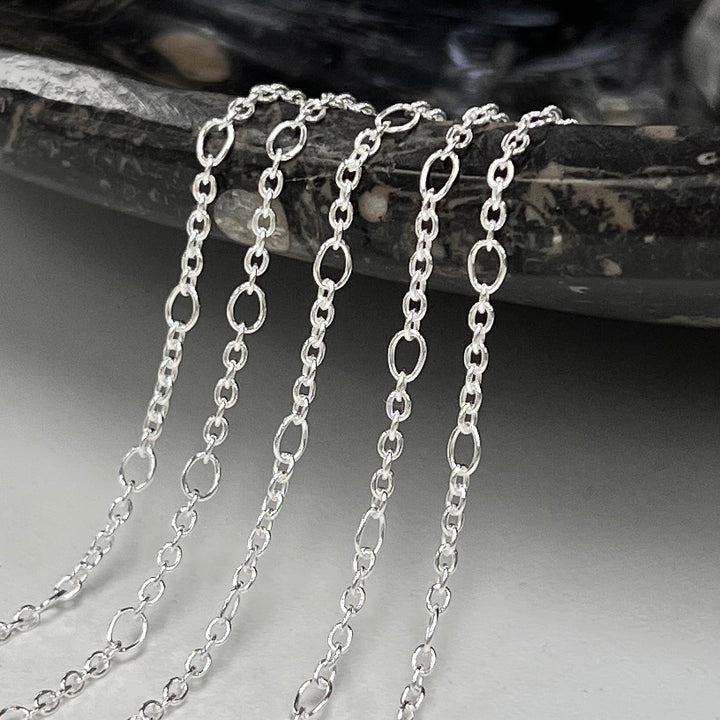 CX133 - Long plus Short (1+5) Cable Link Chain by the foot