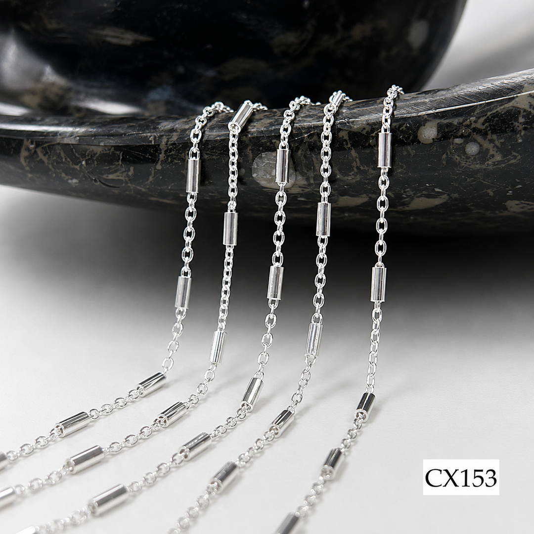 CX153 - 2.2mm Tube Satellite Chain by the foot