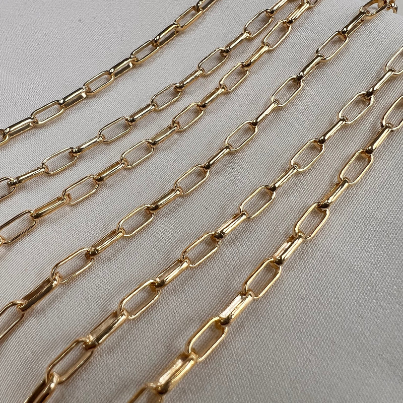 CX44: 2.6mm Long Rolo chain by the foot