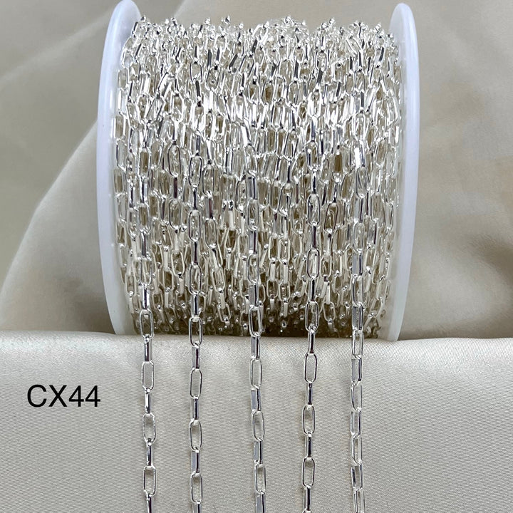 Spool of silver chain with &