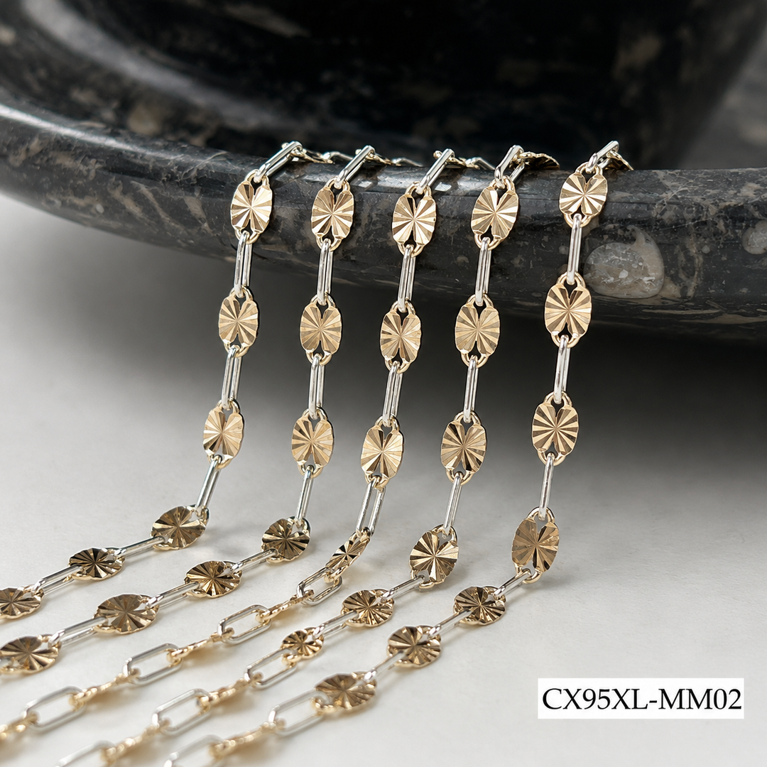 CX95XL - 3.5mm Starlight + Paperclip (1+1) Chain by the foot