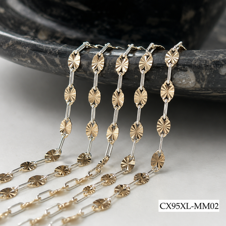 CX95XL - 3.5mm Starlight + Paperclip (1+1) Chain by the foot