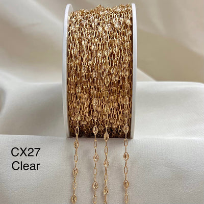 CX27: Enamel Paperclip Chain by the foot