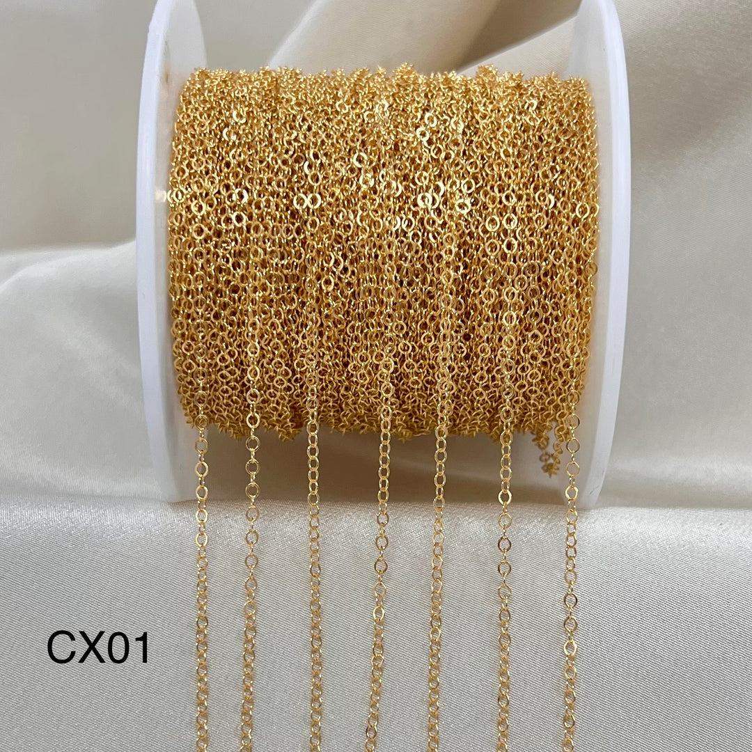 CX01: 1.7mm Cable Flat Chain by the foot
