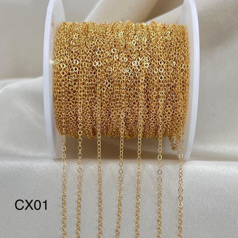 CX01: 1.7mm Cable Flat Chain by the foot