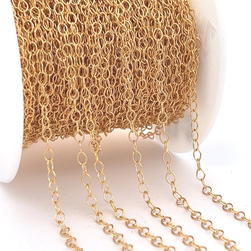 CX52S - 2.8mm Oval Round Chain - by the foot