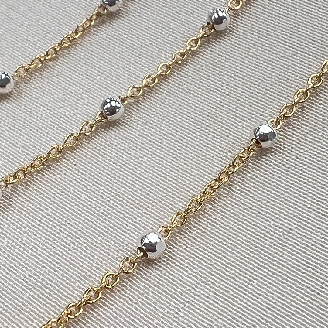 CX77 - Two Tone Satellite chain by the foot (26ga only)