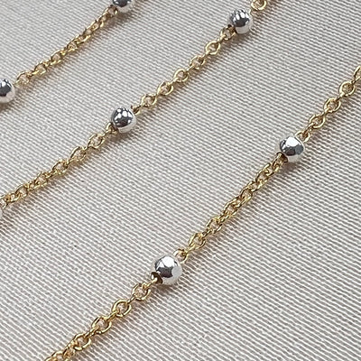 CX77 - Two Tone Satellite chain by the foot (26GA JR only)
