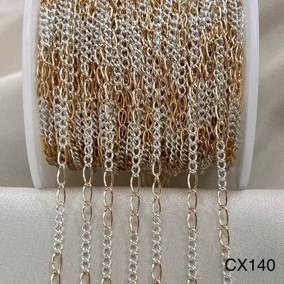 CX140: Mixed Metal Curb Chain by the foot