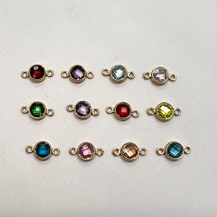 CN29 - 4mm CZ Flatback Birthstone Connector