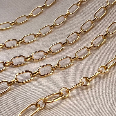 CX48-1: 3mm Oval Alternating Chain by the foot