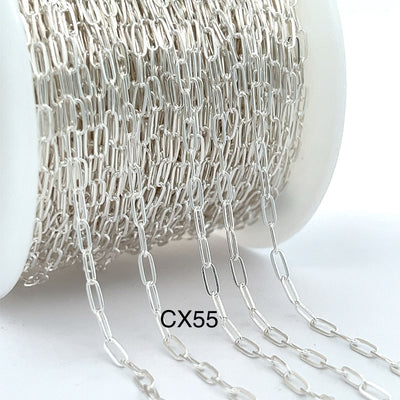 CX55: 2.6mm Paperclip #3 Chain By the Foot