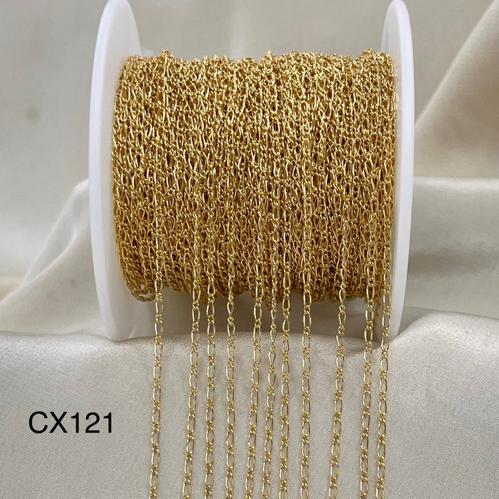 CX121 - 1.5mm (1+1) Figaro Chain by the foot