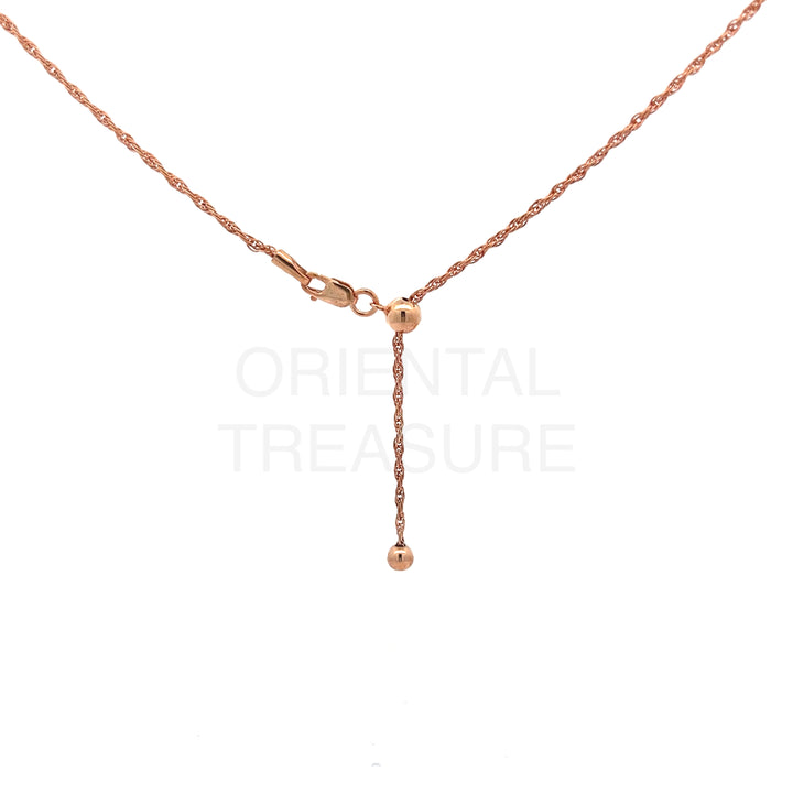 Adjustable / Bolo Rope Sterling Silver Chain 24” Max