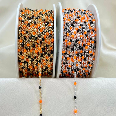 CX26: Multicolor Enamel Satellite Chain - by the foot
