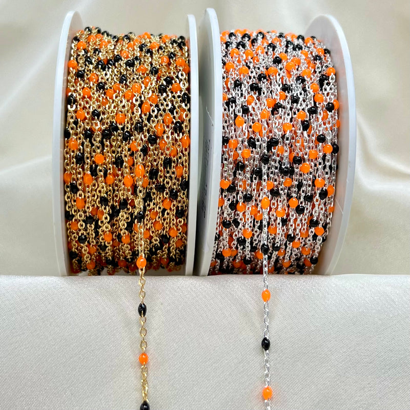 CX26: Multicolor Enamel Satellite Chain - by the foot