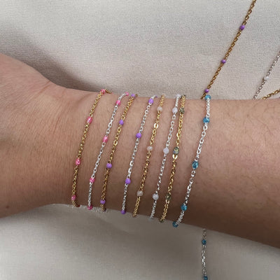 Enamel Satellite Chain by the foot (24GA Jump Ring)