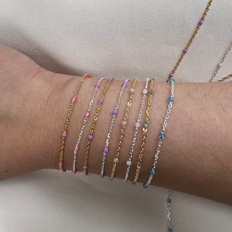 Enamel Satellite Chain by the foot (24GA Jump Ring)