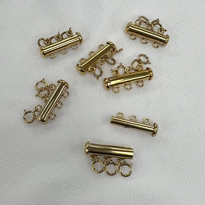 3 Row Layered Necklace Clasp (1 pc)