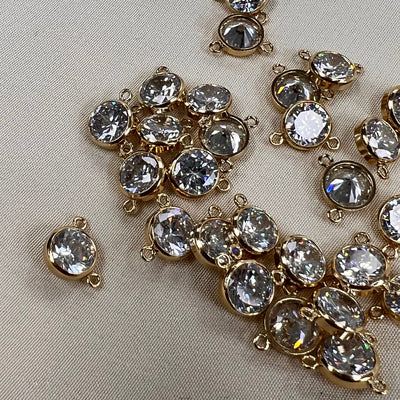 CN27N: 6mm CZ Connector for Necklaces (Pack of 2)