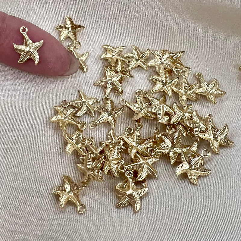 CH26 Starfish 9mm wide Charms  (Pack of 6)