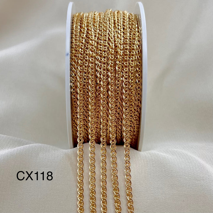 CX118 - 2.4mm Interlocking Curb Chain by the foot