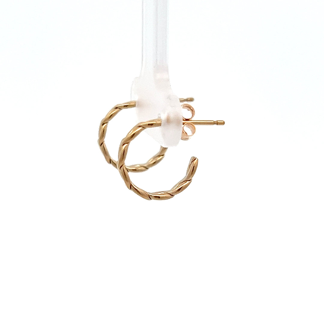 OT-2E05 - Woven C Post GF Earrings