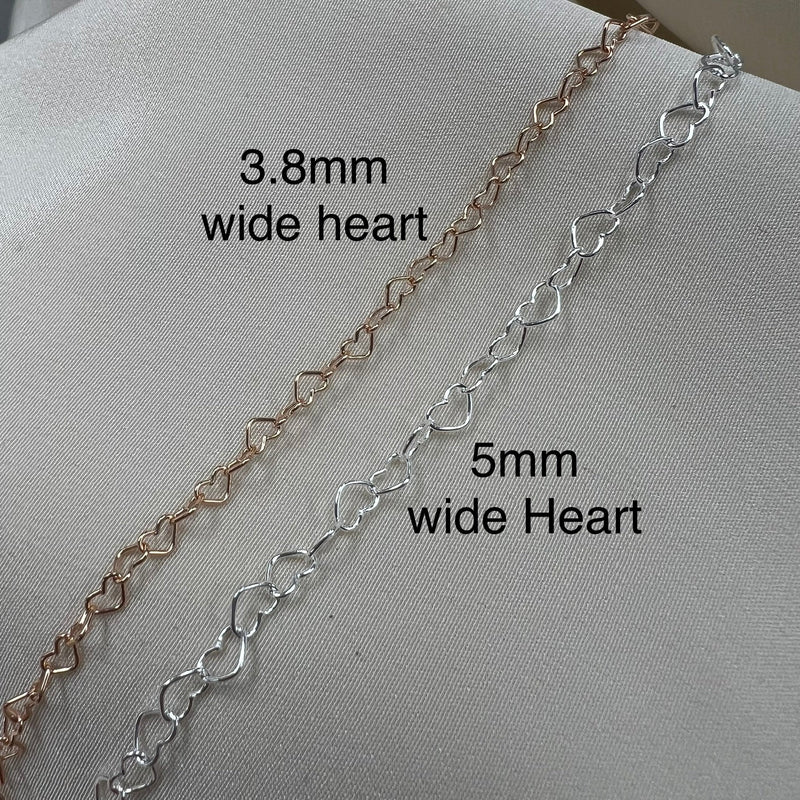 CX35-S: Small Heart Chain by the foot