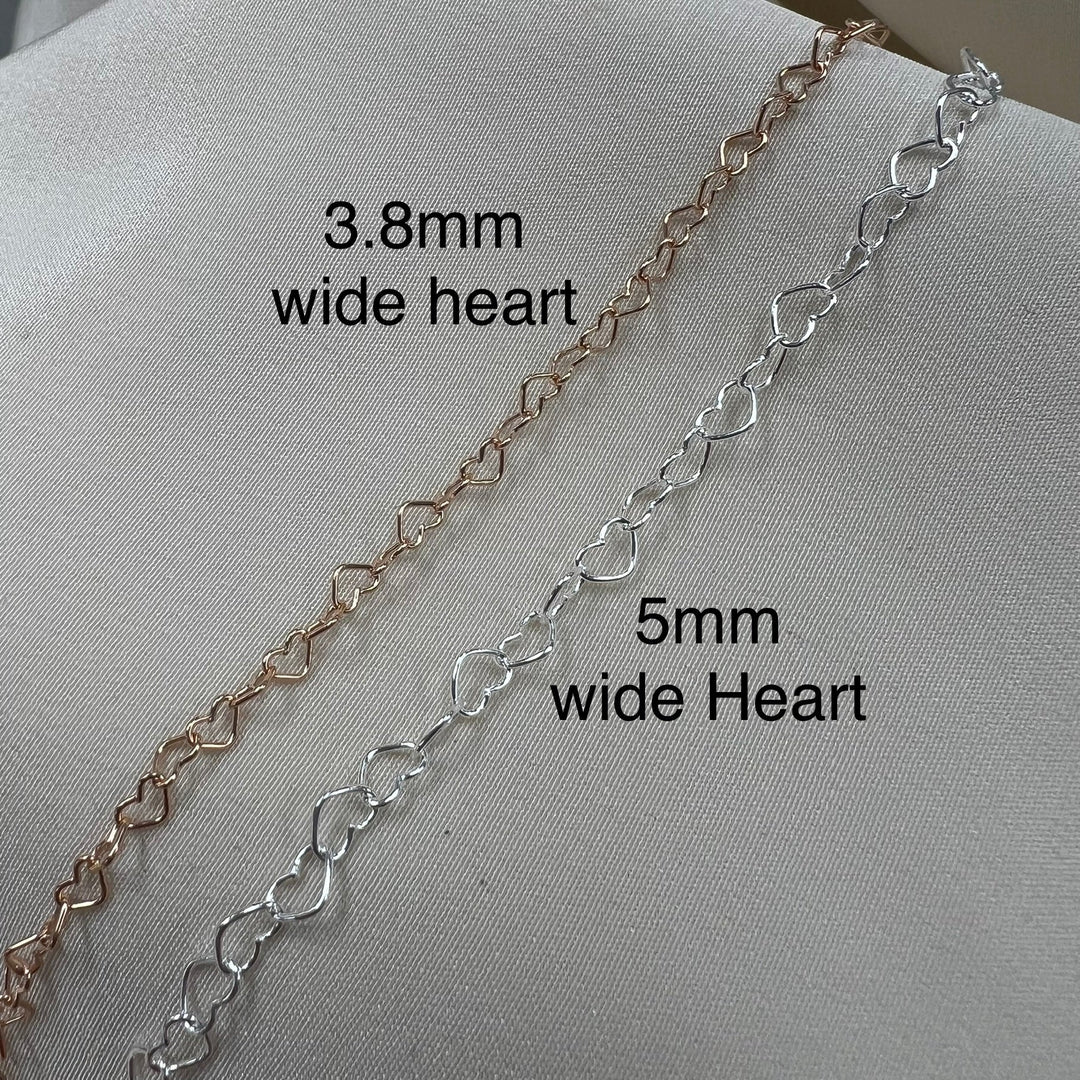 CX35L: Large Round Heart Chain by the foot