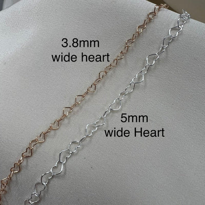 CX35-L: Large Heart Chain by the foot