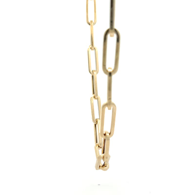 14kt Gold Jumbo 7.3mm wide Paperclip Chain
