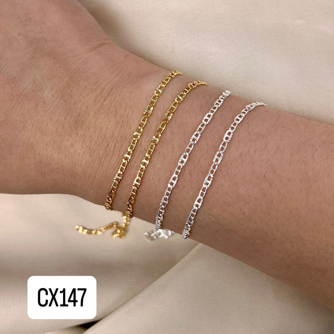 CX147 - Flat Starlight Mariner Chain by the foot