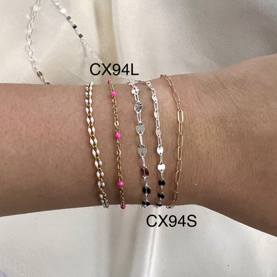 CX94S: 2.6mm Sequin + Paperclip (1+1) Chain by the foot