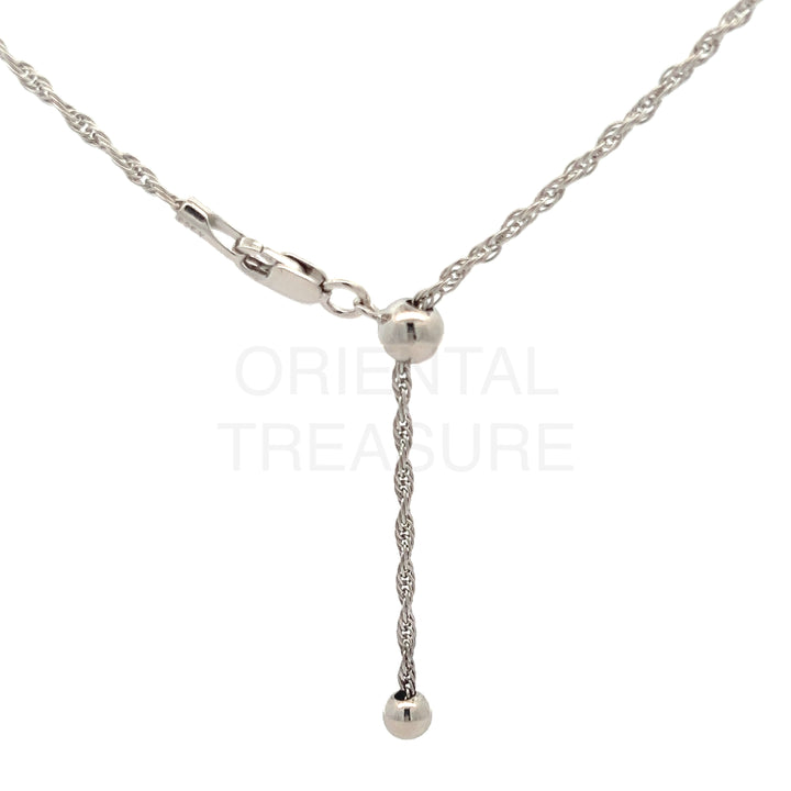 Adjustable / Bolo Rope Sterling Silver Chain 24” Max
