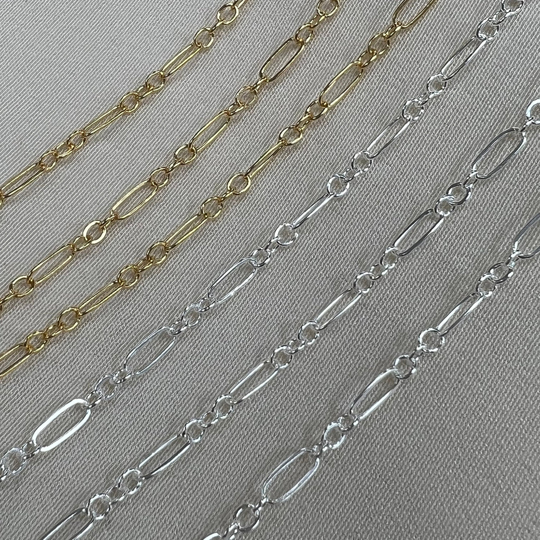 CX38S: Long + Short 1.7mm small PC chain by the foot