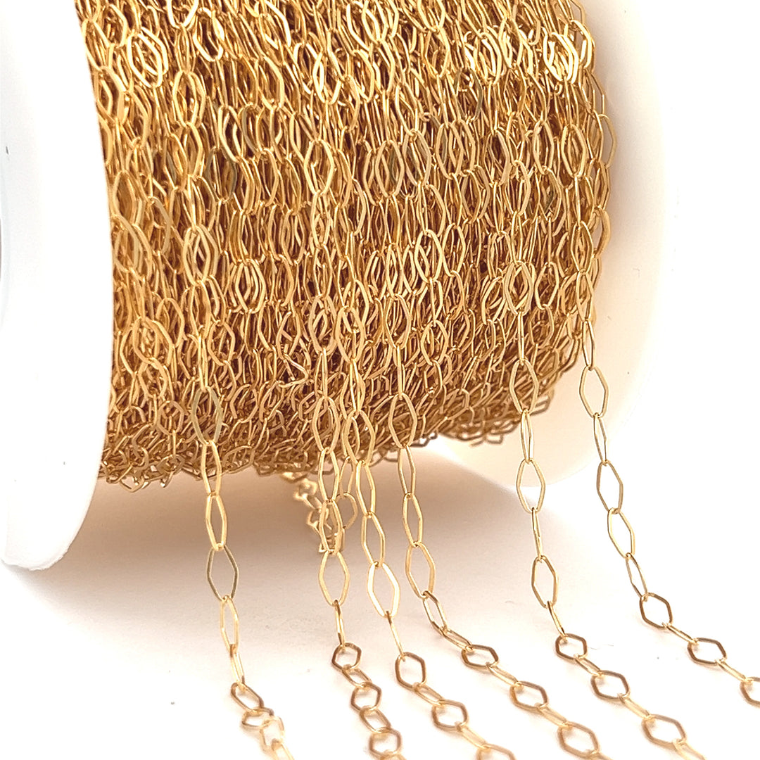 CX16: 3mm Diamond Flat Link Chain by the foot
