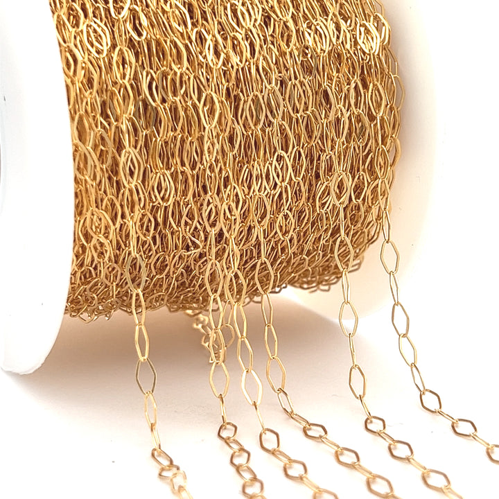 CX16: 3mm Diamond Flat Link Chain by the foot