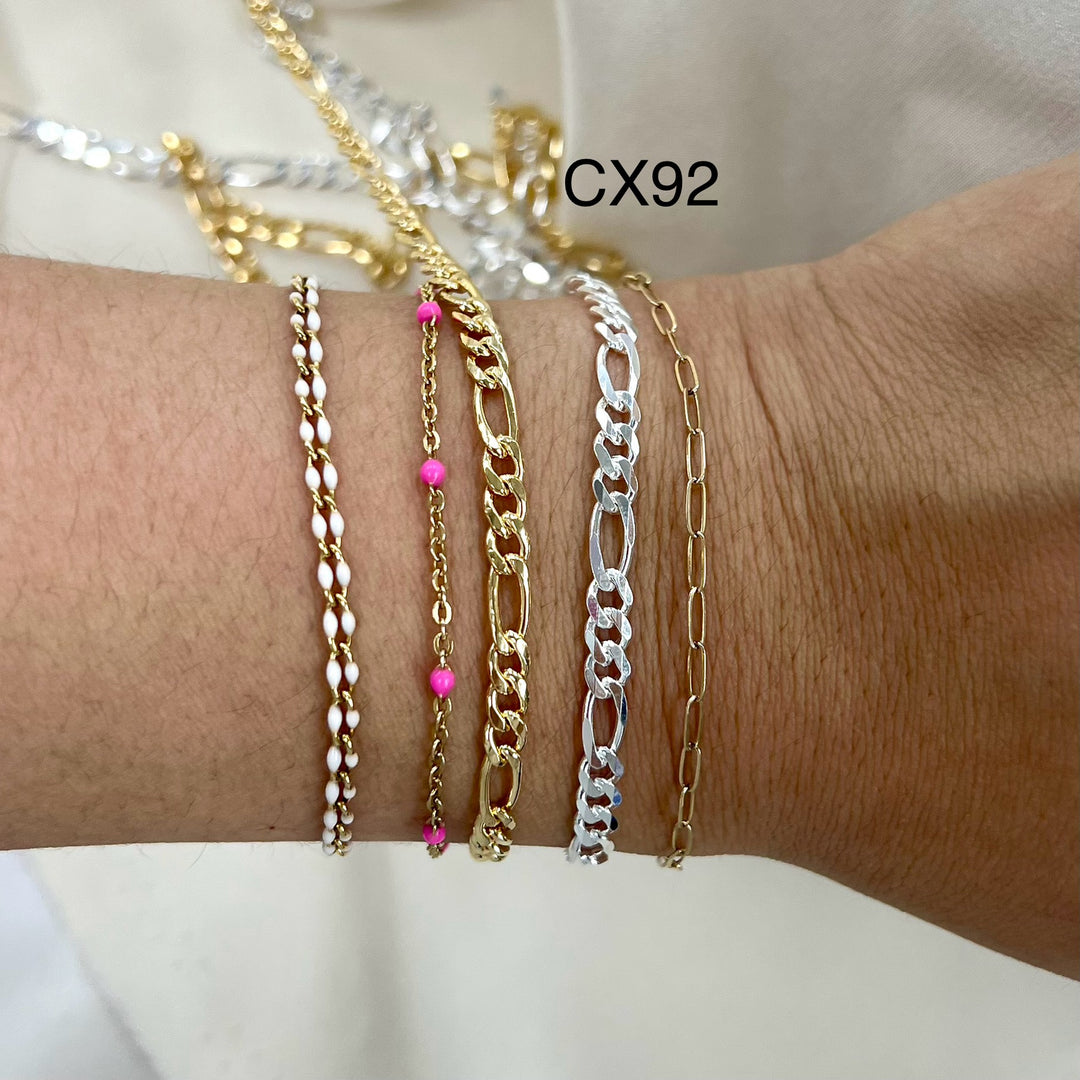 CX92 - 3.7mm Figaro chain by the foot