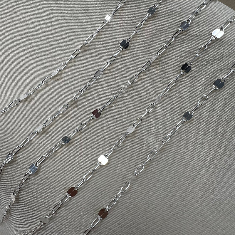 Sequin + Link Chain  - By the Foot