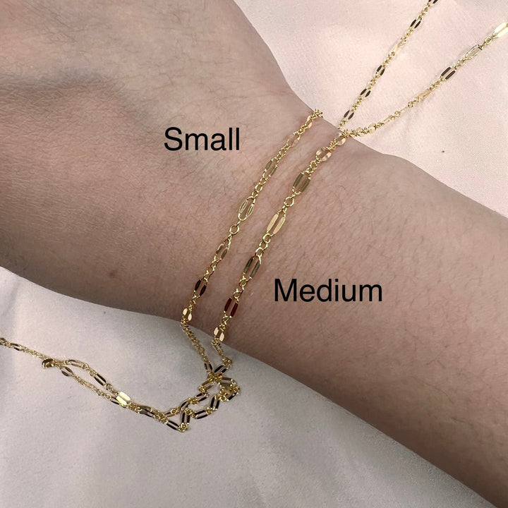 CX36M: Long + Short 2.4mm Medium Lace Chain by the foot