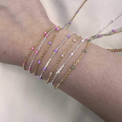 Enamel Satellite Chain by the foot (24GA Jump Ring)