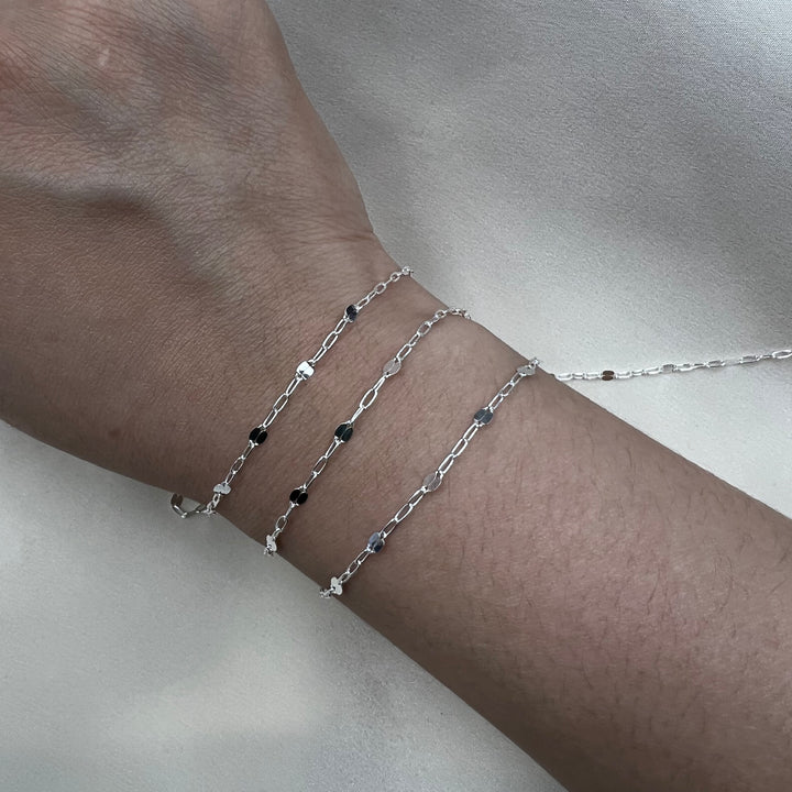 CX69S: 2.6mm Sequin + Paperclip (3+1) chain by the foot